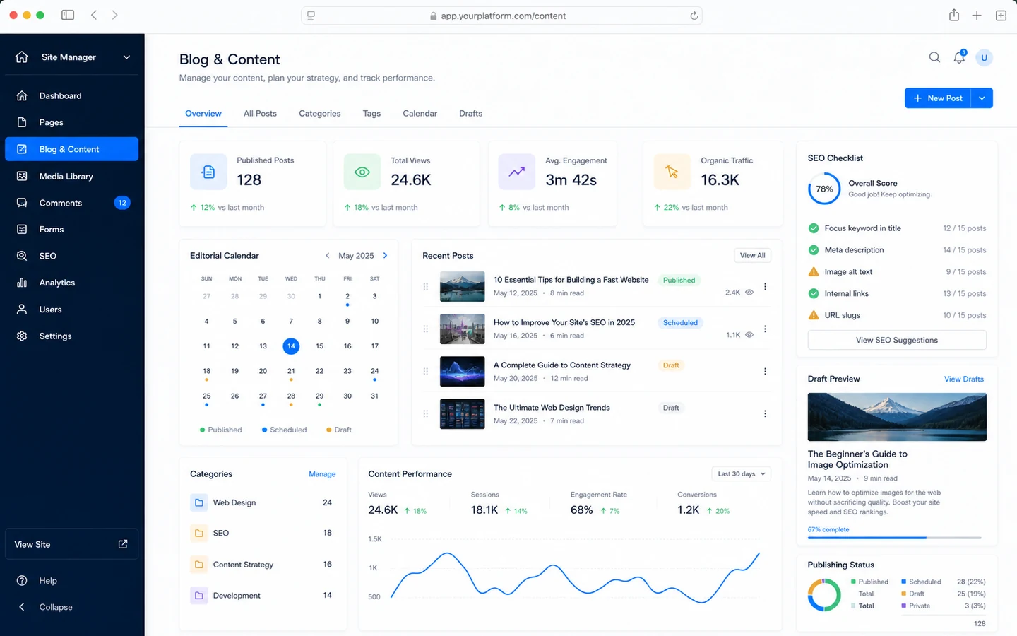 AI Blog Studio in the Debugsy dashboard